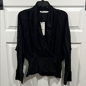 Zara Black Striped Blouse